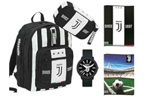 Zaino Juventus bambino scuola elementare ufficiale 2019 Seven 6B6001909 coordinato zaino organizzato astuccio quick case completo omaggio orologio gadget + 3 quaderni Juve