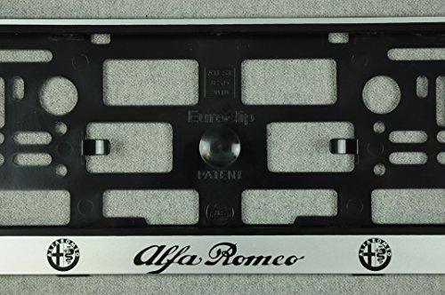 Preisvergleich Produktbild Set 2 x Kennzeichenhalter Alfa Romeo Kennzeichenhalterung Nummernschildhalter NEU
