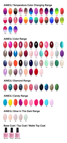 AIMEILI Soak Of UV LED Gel Nail Polish Colour Set - Pick Any 3 Colours 10ml