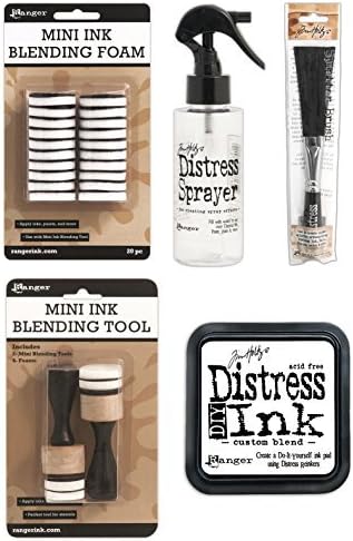 Tim Holtz Distress - Sprayer, Splatter Brush, DIY Ink Pad and Blending Tool Set by Tim Holtz Distress