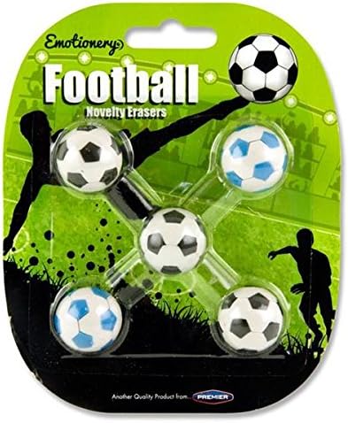 FOOTBALL NOVELTY ERASERS PACK OF 5
