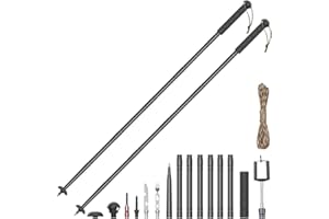 WILDGAMEPLUS® Bâtons de Trekking réglables multifonctionnels de 52,5 Pouces