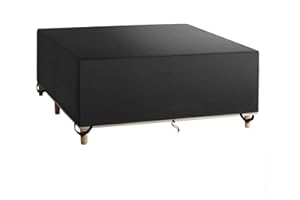 ZMFBHFBH Housse De Protection Salon De Jardin 140x120x85cm, Étanche Robuste Tissu Oxford 600D Housse Protection Table De Jardin Exterieur, Résistance au Vent, Anti-UV