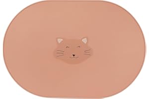 Trixie Tovaglietta in silicone con scritta Mrs. Cat, antiscivolo, morbida, resistente e facile da pulire, perfetta per lo svezzamento, i pasti e il tempo di gioco, ecologica e sicura