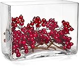 floreros largos de vidrio por mayor Sólido de cristal diseño único