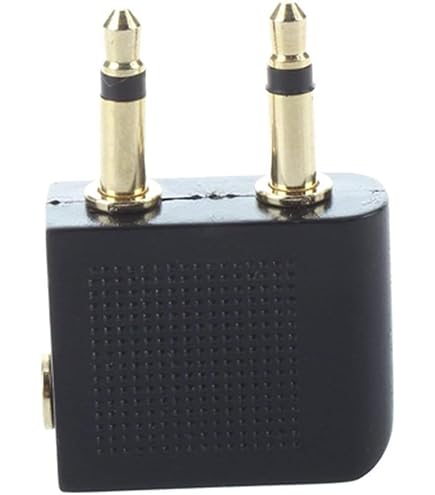 AXFEE Aereo Adattatore, 2Pezzi Adattatore Cuffie Volo Placcati In Oro, Per Cuffie Universale Adattatore Aereo Per Sistemi Multimediali, Bianco - Foto 6