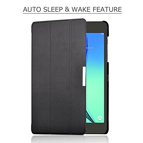 Samsung Galaxy tab A 9.7 hülle Schutzhülle, IVSO hochwertiges PU Leder Etui – mit Standfunktion und automatischem Schlaf Funktion, super 360° Anti-Wrestling, ist für Samsung Galaxy Tab A T550N/T555N 24,6 cm (9,7 Zoll) WiFi Tablet-PC perfekt geeignet, Schwarz - 3