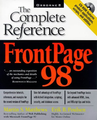 FrontPage 98, w. CD-ROM: The Complete Reference (Complete Reference Series)