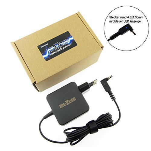 Netzteil, 19V, 2.37A, Stecker rund 4.0x1.35mm (45W - EU) hochwertiger MTXtec Ersatz für Asus ADP-45AW passend im Asus Zenbook UX31A Serie und Ultrabook Zenbook UX21A UX32A UX32VD UX42A UX52A UX310UA
