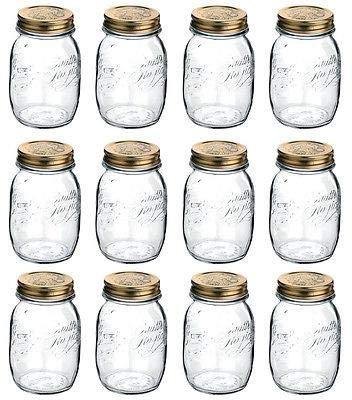 Bormioli 12 PZ. Quattro Stagioni 0,50 Litri vasetti - Barattolo di Vetro
