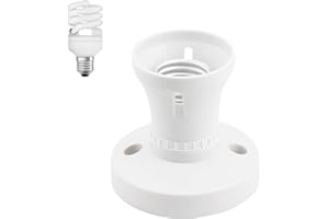 BFQZ 1 Pcs E27 Ceiling Mounted Screw Socket, E27 Lamp Base Socket Converter, LightBulb SocketLamp Fitting, Light Bulb Holder Lamp Bases, E27Light Bulb Holder for Ceiling PendantE27 Screw Fitting