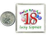 18th Birthday Lucky Sixpence Gift, Great good luck present idea for boy or girl