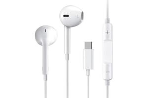 RR WCYDC USB C Headphones,Wired Type C Earphones with Microphone and Volume Controller,HiFi Stereo In Ear USB Type C Noise Cancellation Earbuds for Samsung S23 S22 S21 S20,iPhone 15/15 Pro,OnePlus,Google Pixel