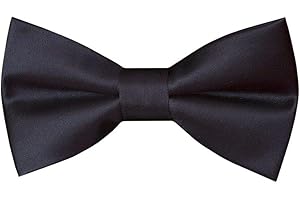 Small Collection London Boys Kids Plain Basic Back Navy Dickie Bow Tie