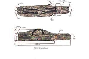 Soytich Angeltasche Rutentasche Rutenfutteral Angelkoffer Angelertasche 150cm (Tasche58W)