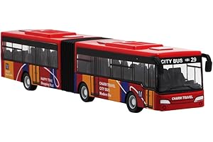 TUYEHO Vvieer Creative Buses Toys,Children's Toy Bus Model Alloy Bus Toys Suitable For Children's Bus Gift Buses Model Toy Birthday Gift Home Decoration Personality Ornaments (Red)