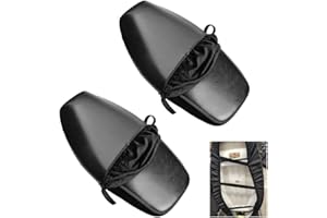 Sctmda Housse de Siège de Moto 2 Pièces Universelle Couvre Selle de Moto Protège Siège de Moto Imperméable Housse Selle Moto en Cuir Artificiel Housses de Siège pour Moto Scooter