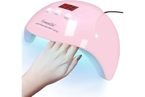 Nail Lamp, GreenLife 54W 18pcs LED UV Nail Lights for Gel Nail Polish Dryer Curing Lamp with 3 Timers Auto Sensor Digital Display USB Plug Protable Convenient for Manicure Pedicure
