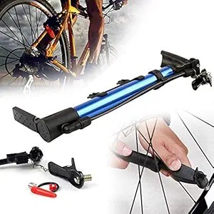 COSCO Steel Plastic Mix Portable Road Bike Bicycle Floor Hand Mini Air Pump Tire Inflator (Multicolour)