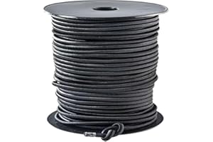 WerkaPro 10949 - Tendeur élastique - Stabilisé aux UV - Gainage nylon tressé - Ø 6 mm x 20 m - Noir