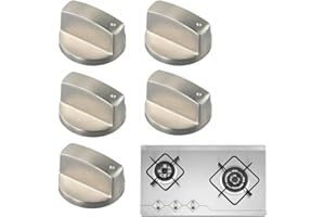 GNHG 5 Stück drehknopf Herd, drehknopf 6 mm, Ersatzzubehör für Universal-Gasherd, Herdknöpfe