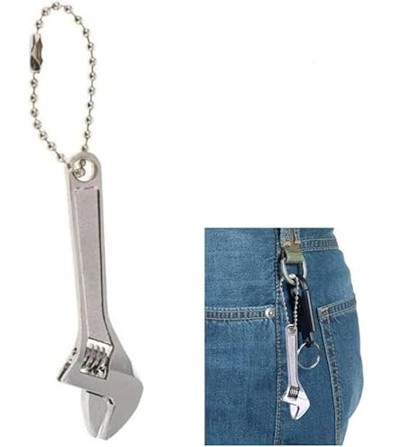 Schlüsselanhänger Mini Schraubenschlüssel – Metall, Verstellbar, In Geschenktasche
