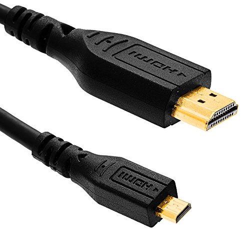 GizzmoHeaven 1M Micro HDMI Kabel Vergoldete (Typ A nach Typ D) für Kameras Camcorder und einige Smartphones und Tablets mit HDMI-Anschluss - 1 Meter