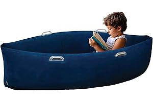 SZSMART Sensory Pea Pod Chair for Kids, Inflatable Hugging Peapod Couch Air Lounger Chair to Relieve Stress for Children with Autism (DarkBlue)