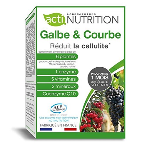 ACTInutrition Galbe & Courbe | Brûleurs de graisse | Anti-cellulite minceur | guarana/marc de raisin