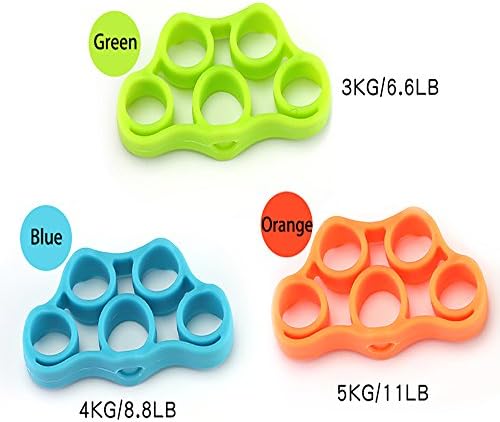 ZDTech Finger Stretcher,Hand Resistance Bands, For Strength,Arthritis Training, Piano, Guitar,Rock Climbing,Violin, Cello,Physical Therapy Relieve Joint Pain 3Pcs,1