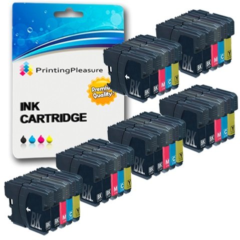 30 Compatibles LC1100 LC980 Cartuchos de tinta para Brother DCP-145C 165C 195C 197C 385C 585CW 6690CW MFC-250C 290C 490CW 5890CN 5895CW 6490CW 990CW J615W - Negro/Cian/Magenta/Amarillo, Alta Capacidad