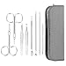 Blackhead Remover | 8-Piece Beauty Set , Pimples Remover Set | Complete Set of 5 Different Tools Professional Blackhead Remover - Professional Comedone Extractor | Treatment for Spots, Blackheads and Pusteln | for Blemished Skin | Shaped | High Quality Tools with Leather Case