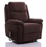 GFA The Oxford - Riser Recliner/Lift and Tilt Chair in choice of fabric colours (Chocolate)