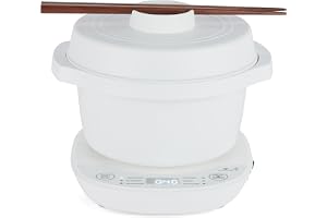Yum Asia Kotori Mini Donburi-riskokare med avancerad Fuzzy-logik, ninja keramikskål (1 kopp, 0,18l), 3 resefunktioner, 3 multicookerfunktioner, LED-skärm, 220–240V (Kritvit)