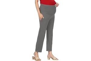 Easy Feed Women's Skinny Fit Cotton Maternity Pants
