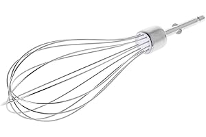 WOWOWO Electric Egg Beater Accessories Frother Mixer Whisk Stainless Steel Kitchen Tool,Silver,Dimension: Approx. 18 x 6cm