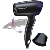 Remington D2400 Travel Hair Dryer, Foldable, Concentrator, 1400 W, Universal Voltage, Black and Purple