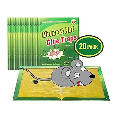 Wemk Piège à Souris Pièges à Rats, 20 Plaques Collantes Souris, Plaques de glu Anti Souris Anti Rat - Grande Taille 8"x12"