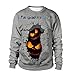 Produktbild Resplend Halloween Langarmshirt,Paar Kapuzenpullover Lange Ärmel Teufel 3D Druck Kapuzenpulli Pullover Mode Hoodie Oberteile