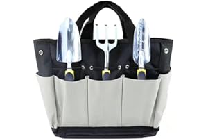 GREENTOPIA Garden Tool Bag with 9 Pockets - Durable and Waterproof Gardening Tool Organizer for Women Portable Garden Tote Bag with Handles - Ideal Gardening Gift for Home and Professional Gardeners