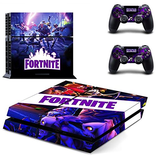 Preisvergleich Produktbild THTB Playstation 4 + 2 Controller Aufkleber Schutzfolie Set - Fortnite (5) / PS4