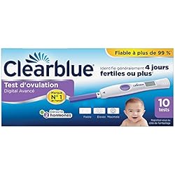 Test d'Ovulation Digital Clearblue Avec Lecture Deux Hormones - 10 Tests