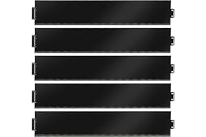 Tubiaz Rasenkanten verzinkt Metall, Beeteinfassung Beetumrandung, 5m 10m 15m 20m 25m 30m 35m 40m 45m 50m, 100x15cm, Mähkante für Palisade, Beete, Verschiedene Längen erhältlich, Länge 20m, Schwarz