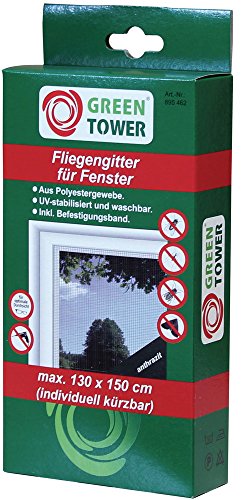 Preisvergleich Produktbild GREEN TOWER Fliegengitter 130X150cm Anthrazit Fenster