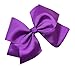 BOOLAVARD 3.5 inch high quality grosgrain ribbon hair bows,children hair accessories,baby hairbows girl hair bows WITH CLIP (Purple)