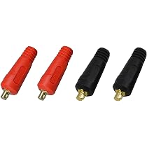 Sileduove Schweißkabel-Steckverbinder Set DKJ10-25 – 2 Paar, 315 A, Euro-Stil, Rot/schwarz