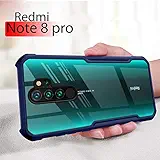 Mobistyle Shockproof Slim Clear Shell 360 Degree Protection Back Cover Case for Redmi Note 8 Pro (Blue)