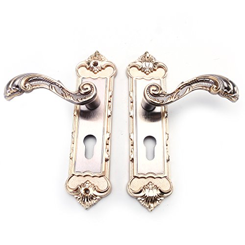 Preisvergleich Produktbild ddanke Gold- / Tür-Griff-Verschluss-Set mit 3 Schlüsseln