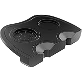 MTROYALDIA Coffee Tamper Tool, Silicone Rubber Espresso Tamping Mat, Double Hole Corner Edge Practical Stand Tamp Station 63m