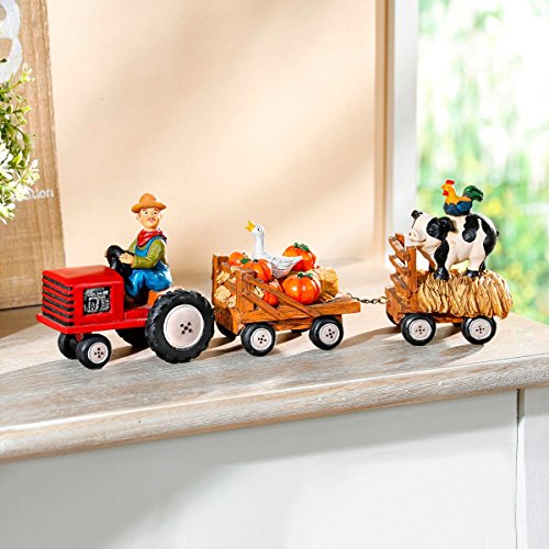 Preisvergleich Produktbild Erntedank-Traktor mit Anhänger